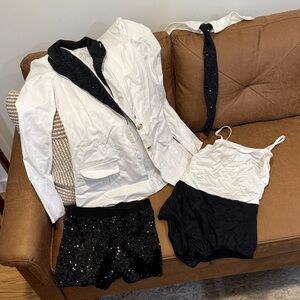 Weissman White and Black Dance Costume Set